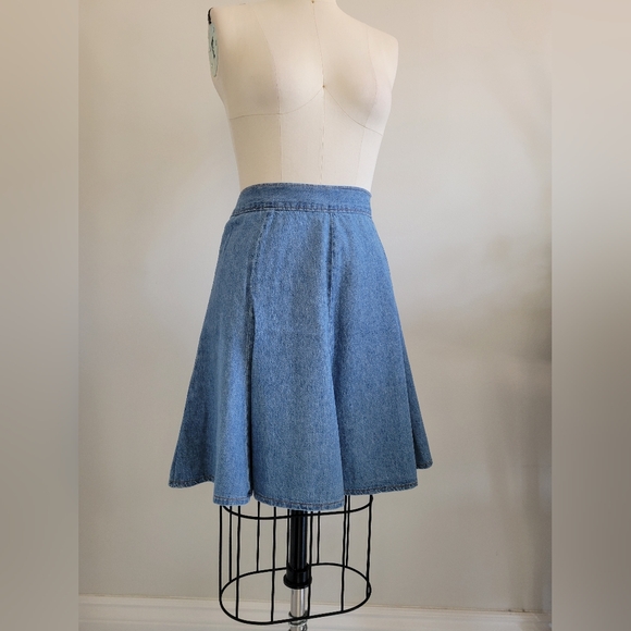 VINTAGE denim flared mini skirt - Picture 6 of 6
